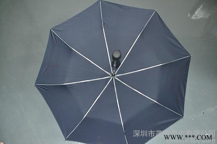 供应自主品牌三折自动广告伞21寸尼龙布铝合金图2