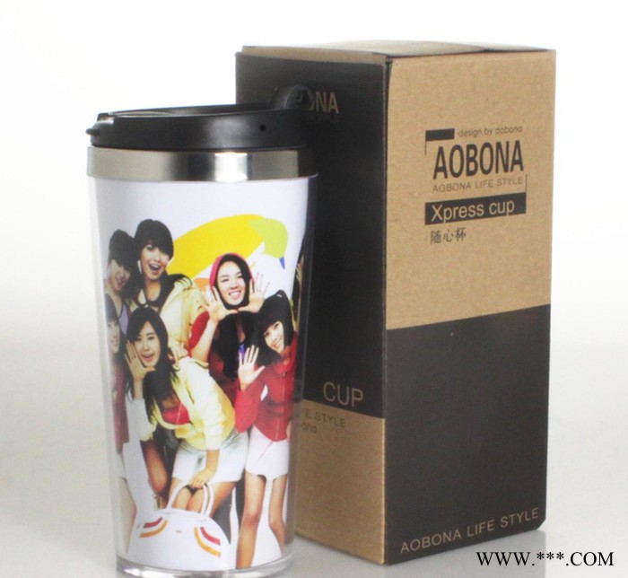 直销  咖啡随行杯 星巴克杯子 广告插纸杯 AOBONA随彩图3