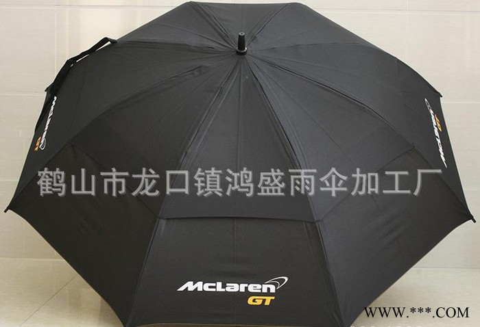 广告伞定做 直杆双层玻纤男士平安礼品伞 自动开高尔夫伞定制l图2