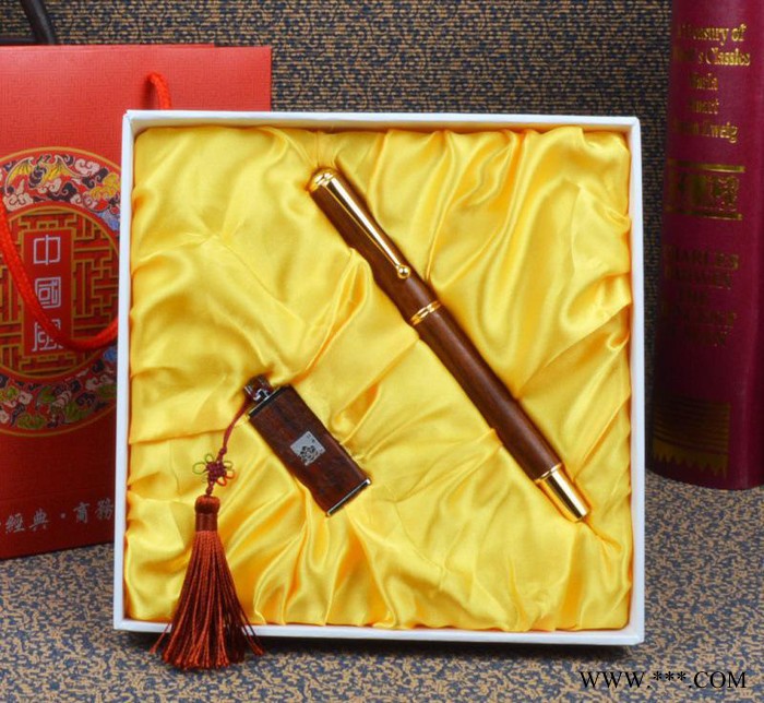 上海创意中国风红木u盘定制  广告促销礼品u盘直销印log图2