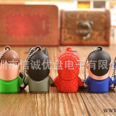 深圳卡通u盘工厂 超人造型 8G创意礼品定制 可以开模定做