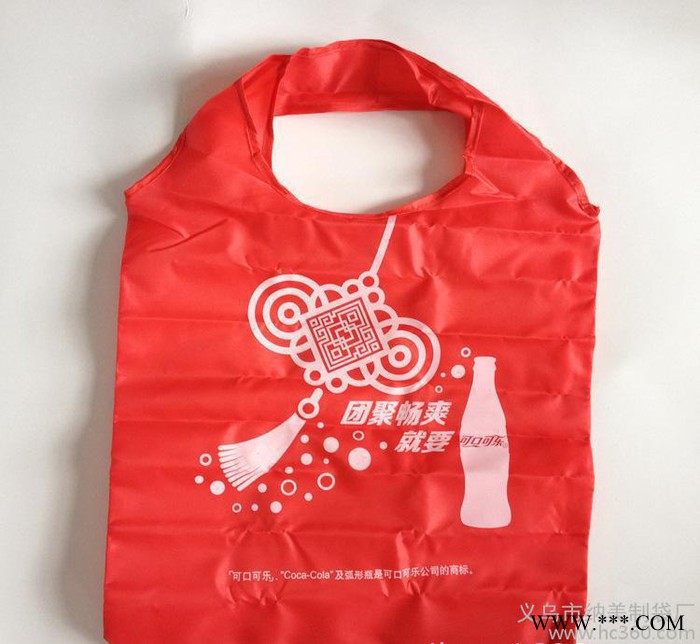 可口可乐杯子形状折叠礼品袋 圆柱形拉链折叠广告袋 环保涤纶1图2