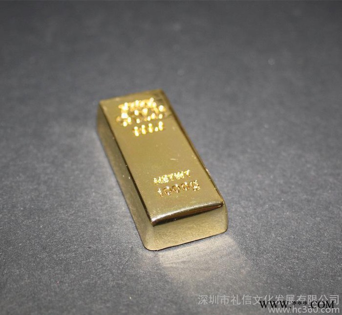 定制无字金条8G金条U盘旋转金砖黄金U盘商务礼品定制图2