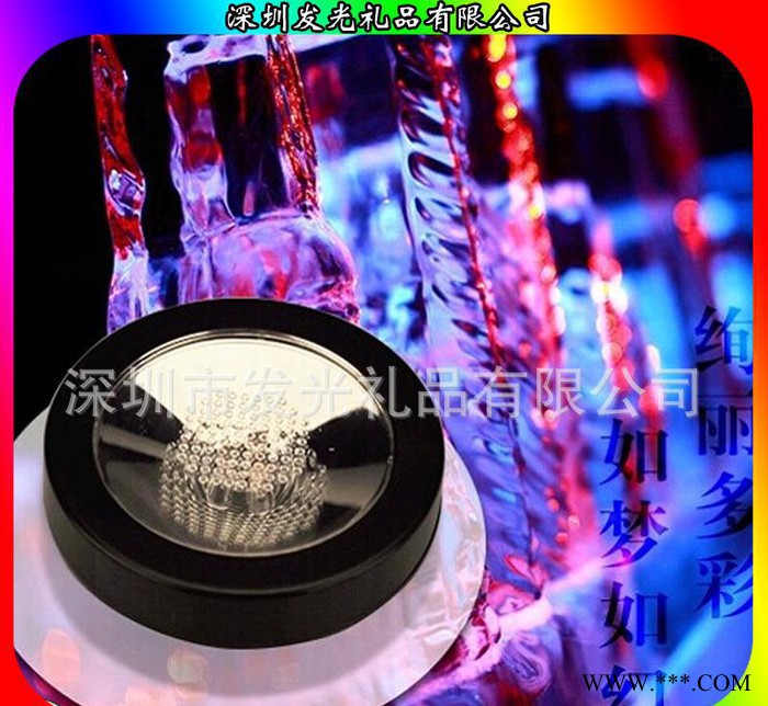 酒吧**的发光产品 杯子的好搭档 七彩闪光杯垫 发光杯垫图1