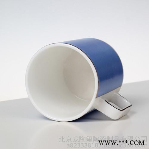 龙玺**骨瓷马克杯 陶瓷杯子 纯白咖啡杯奶茶杯早餐杯方形 定制logo 批发图3