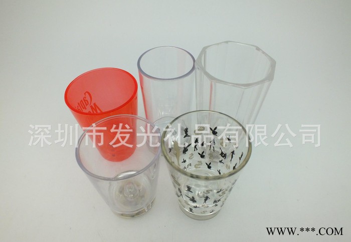 倒水就亮 感应冷光水杯 七彩发光杯 LED闪光杯把水倒杯子里就会亮图1