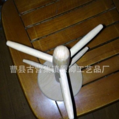 zakka风实木沥水挂榉木杯架 六爪马克杯架水杯架厨房杯子架