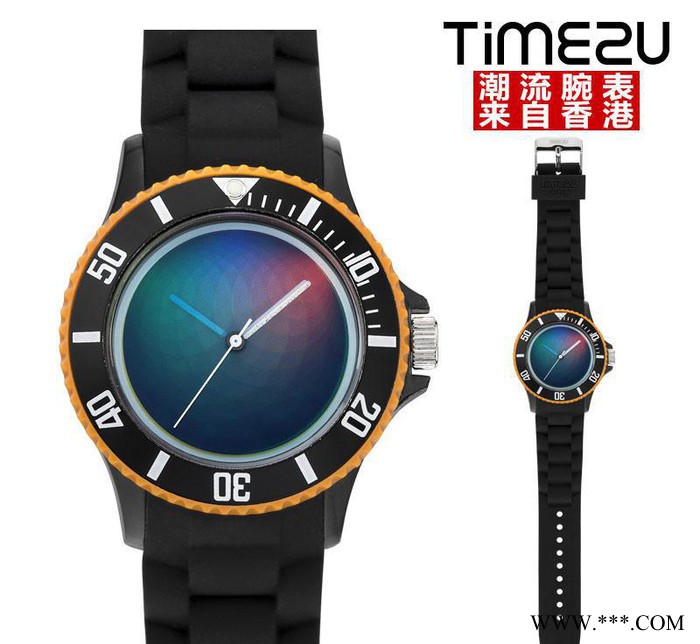 TIME2U 幻彩rainbow双彩罗盘时尚潮流运动防水计时图2
