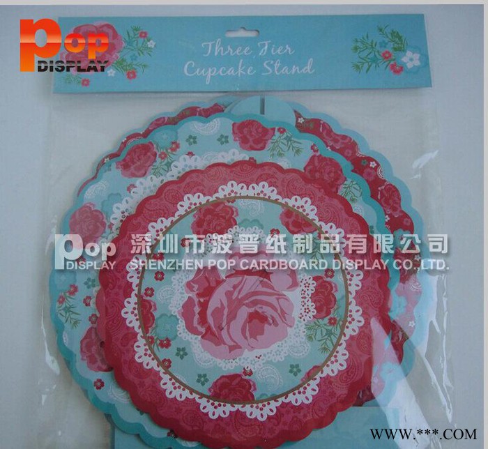 杯子蛋糕DIY三层纸质蛋糕台展示架 蛋糕装饰放置架 DIY烘图2