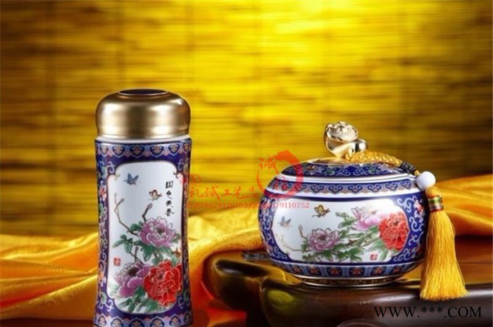 青花瓷保温水杯子套装 中国风古典礼品企业年会创意新奇定制礼品图2