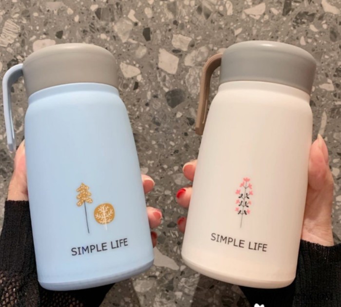 鸿烈百货 创意萌兔玻璃杯QQ 保温水杯定制logo 广告杯学生情侣杯 地推礼品杯子图2