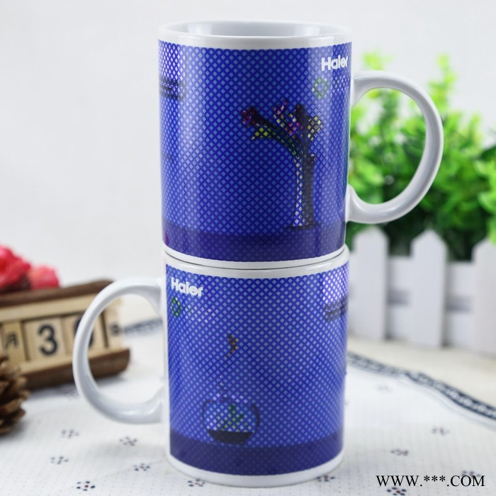 礼品陶瓷杯 促销马克杯定制  涂层热转印杯子 印广告图案水杯图3
