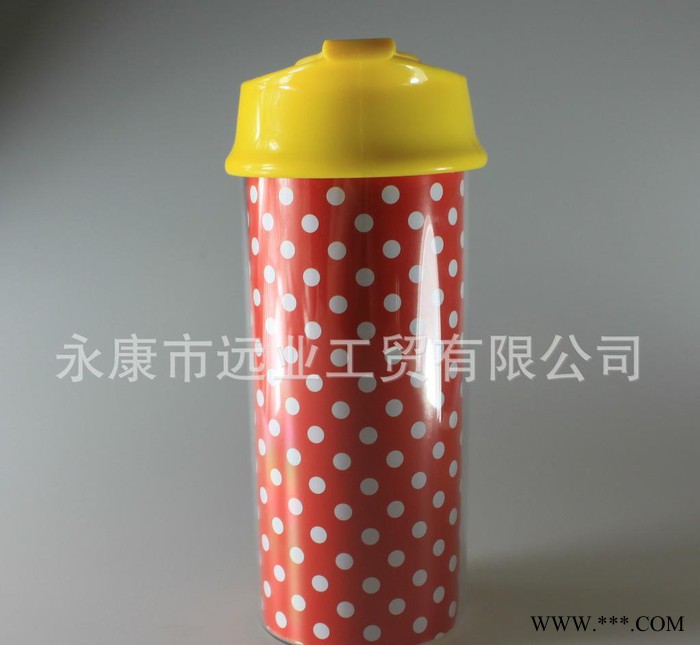 水杯 广告杯 塑料杯 带盖DIY双层杯子 量大从优物美价廉图3