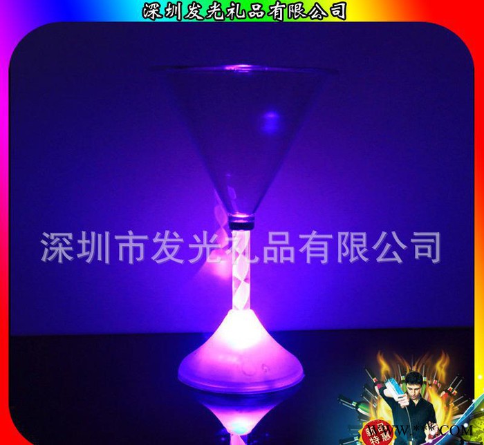 **葡萄酒广告促销礼品 闪光葡萄酒杯LED发光杯子PS塑料杯图1