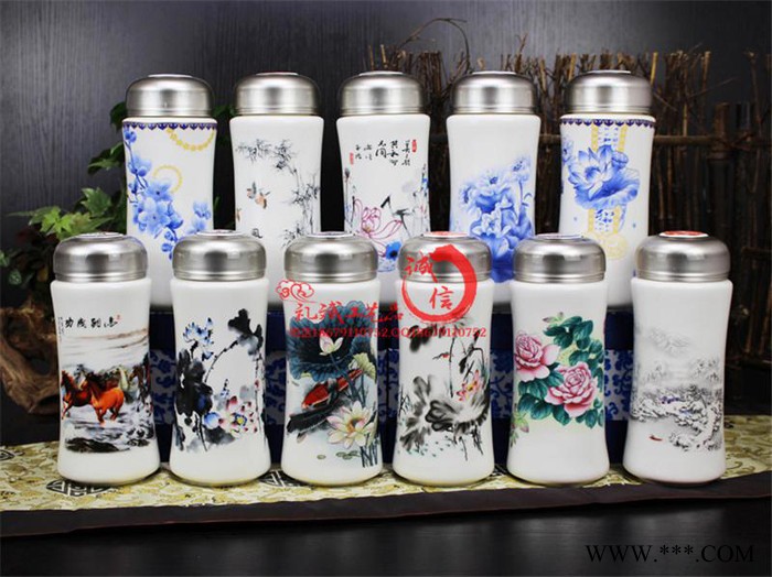 资中县温州实用广告礼品陶瓷杯子商业合作社庆典纪念礼品套装定制logo图2