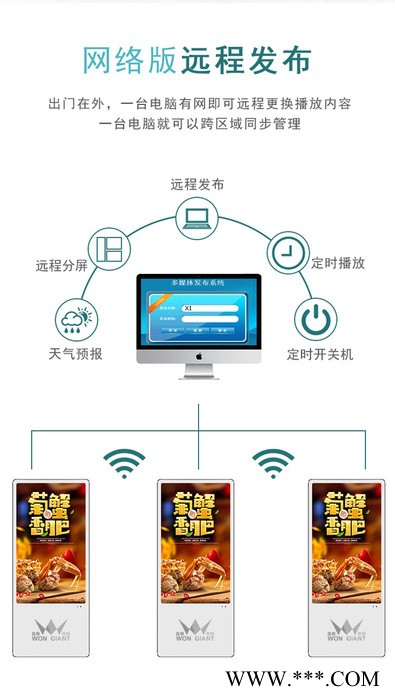 太原广告机配套信息发布软件4K屏幕可分屏循环播放图4