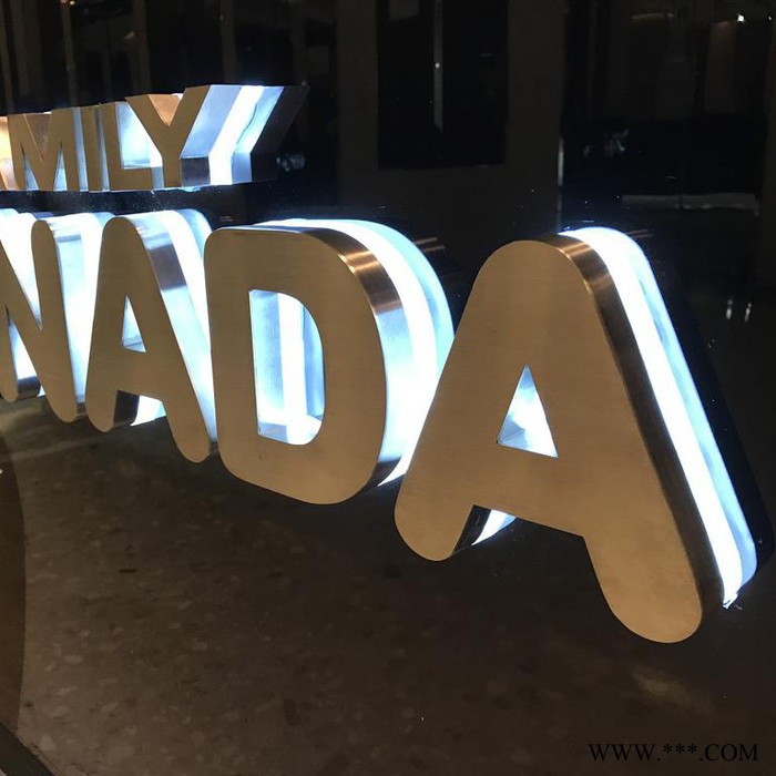 晶钰标识 不锈钢汽车烤漆背发光字