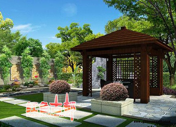 佛山庭院园林设计花园木屋市政公园设计古建欧式庭院海派庭院设计等图3