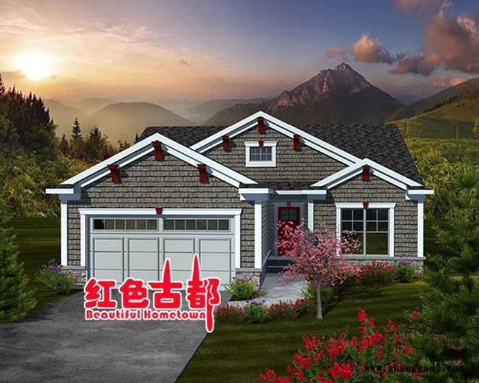 庭院园林设计花园木屋市政公园设计 古建设计 景区欧式庭院设计图4