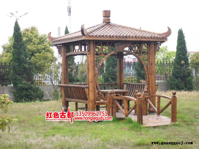 中式庭院 园林设计   花园设计中国元素  木屋设计 市政公园设计 古建设计图2