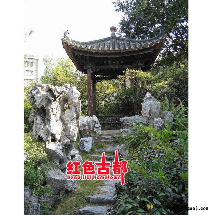 广东红色古都庭院园林设计花园木屋市政公园设计中式元素古建设计欧式庭院海派庭院设计图2