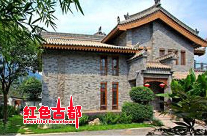 红色古都庭院园林设计花园木屋市政公园设计古建设计欧式庭院海派庭院设计图2