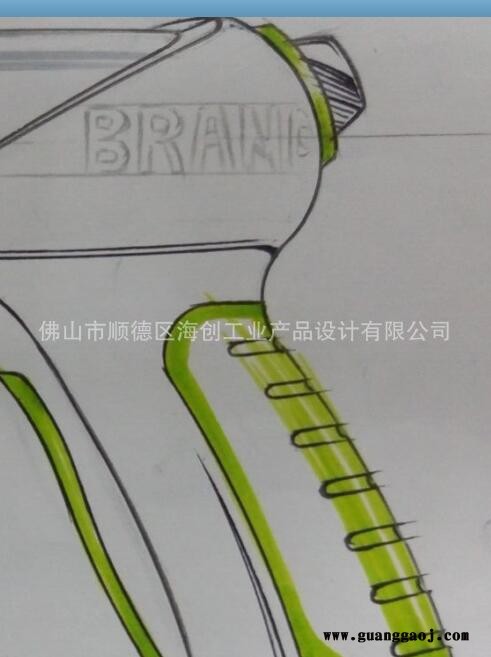 提供喷水枪外观设计、结构设计、产品设计、造型设计、工业设计图3