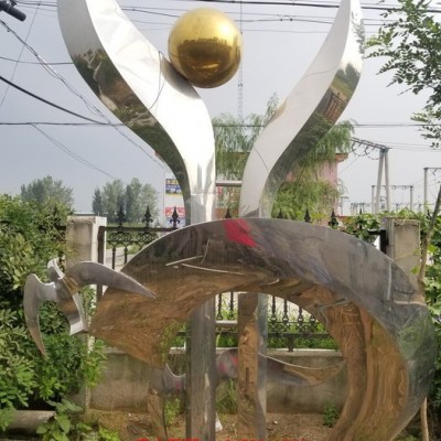 湖北康大雕塑 泡沫雕塑公司不锈钢雕塑设计制作现代景观雕塑
