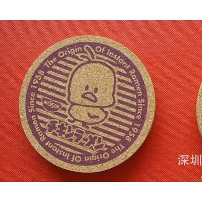 软木杯垫 卡通图案 可按客人要求设计logo图案 直销