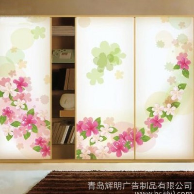 青岛开发区橱柜玻璃、饮水机玻璃印刷制作、展示柜贴画印刷
