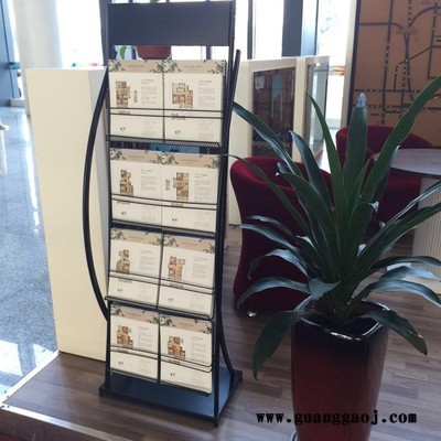 北京资料架金属宣传架汽车宣传册展架4S店展架前面折页架取阅架电信展架图5