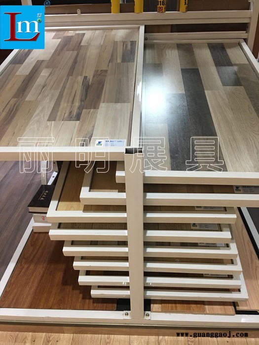 定制丽明牌LM-D038 双层翻页地板架 木地板展示架  瓷砖架**图1