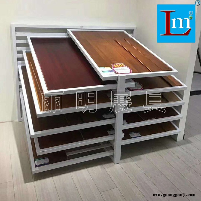 定制丽明牌LM-D038 双层翻页地板架 木地板展示架  瓷砖架**图2