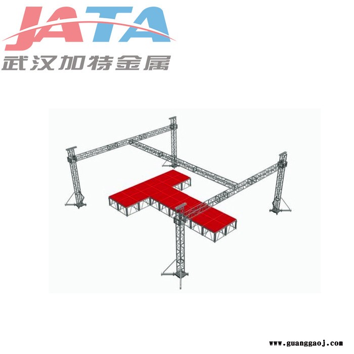 甘肃400*600加强型灯光展架 活动展架舞台 舞台桁架 铝桁架航架珩架行架 铝合金方管桁架图3