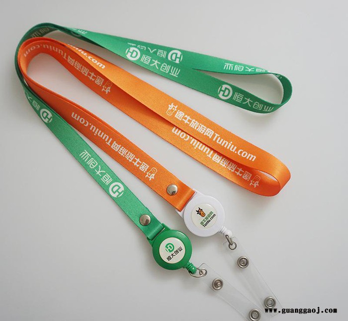 工厂定制2.0*90cm易拉扣热转印挂绳手机吊绳工作证挂带  环保出口图2
