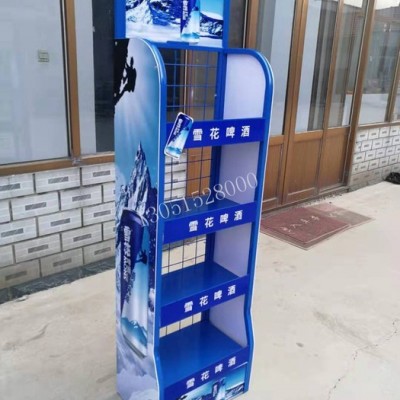 啤酒展示架雪花勇闯天涯展架酒水货架零食货架展示收纳架