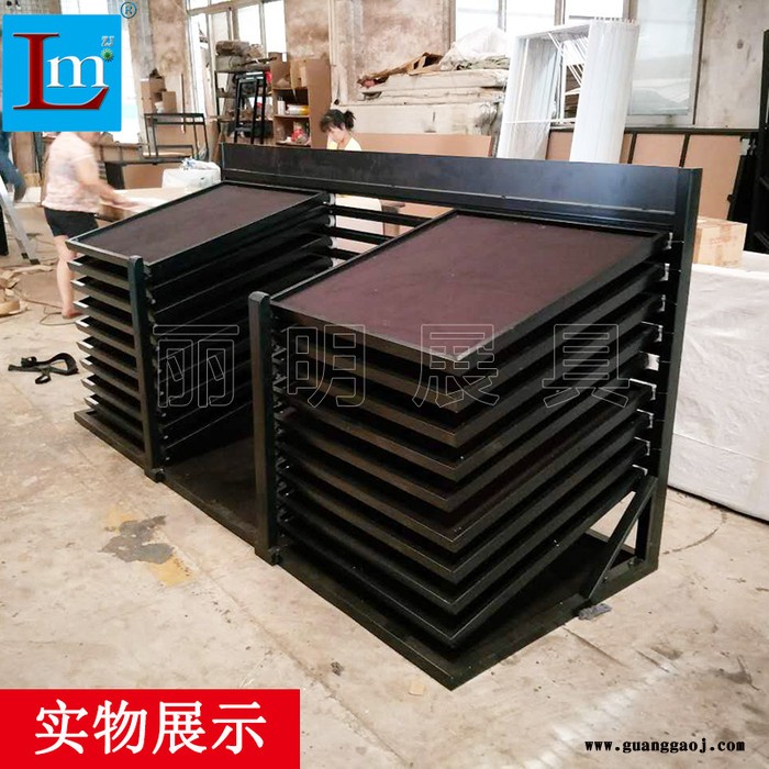 定制丽明牌LM-D030 双排斜趟木地板架 塑胶地板架图3