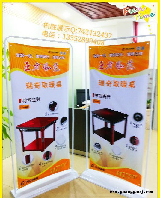 陕西西安市 注水门型展架 铁门型挂画架 、伸缩弹簧挂画架T图3