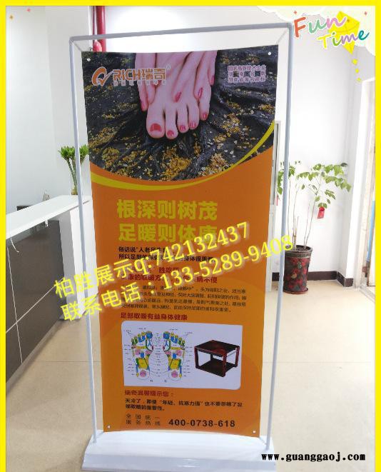 陕西西安市 注水门型展架 铁门型挂画架 、伸缩弹簧挂画架T图2