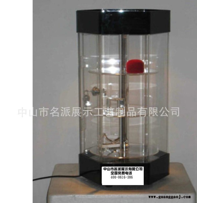 饰品展架 珠宝展示柜 珠宝旋转展架 桌面旋转展架 玻璃陈列柜图3