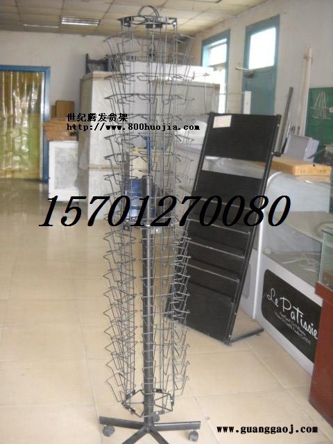 供应明信片展架，贺卡展架，旋转展示架，CD架图1