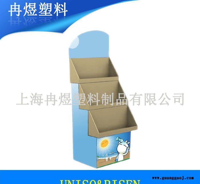 塑料中空板立式架，商品展架，面巾纸货架，5层展架图1