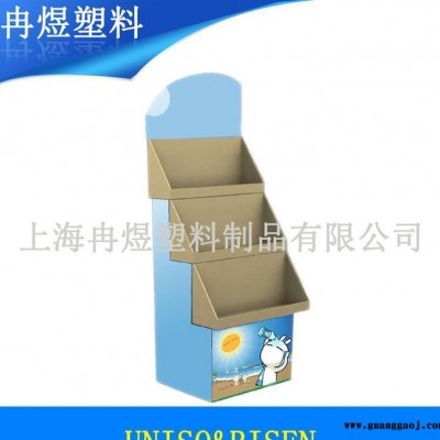 塑料中空板立式架，商品展架，面巾纸货架，5层展架