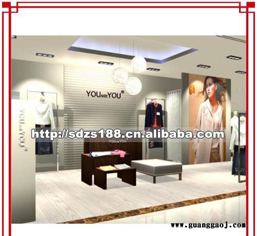 深圳品牌 服装店展架 中山不锈钢架 服装店网架 女装店展示架