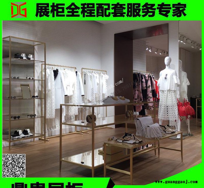 金属展柜不锈钢女装展柜  时尚女装展架图2