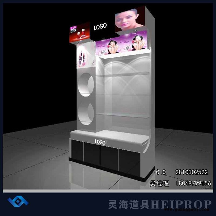 常州灵海 有机玻璃化妆品展台/展柜/展架/亚克力制作展架图2