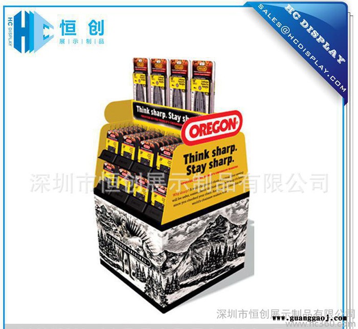 恒创展示制品/纸堆头/挂钩纸展架//纸货架//商场促销纸架图3