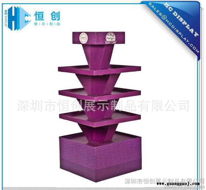 恒创展示制品/纸堆头/挂钩纸展架//纸货架//商场促销纸架