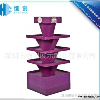 恒创展示制品/纸堆头/挂钩纸展架//纸货架//商场促销纸架