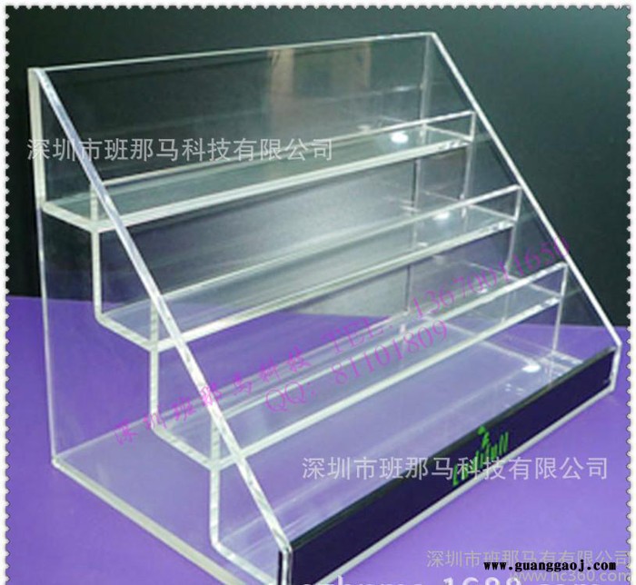 高透明梯形亚克力展架 精致亚克力陈列架 有机玻璃展示架图3